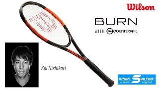 Raquette tennis Wilson Burn 95 Countervail 2017 SPORTSYSTEM [upl. by Ellinehc]