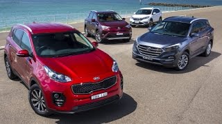 Kia Sportage vs Hyundai Tucson vs Honda CRV vs Toyota RAV4 Road Test [upl. by Gaylene]