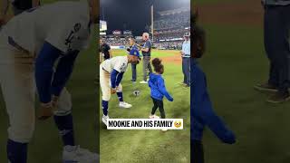 Mookie Betts shares his Game 2 victory with his loved ones ❤️ WorldSeries [upl. by Alyag852]