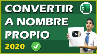 Como convertir la primera letra en Mayúscula Nombres Propios en Excel [upl. by Talia]