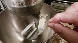 1837 How To adjust Kitchenaid Mixer Bowl Height lift fix attachment setting [upl. by Divaj]