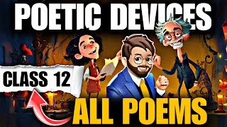 Poetic Devices Class 12  All Poems Poetic Devices English Class 12  Literary Devices One shot [upl. by Adgam964]