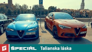 Alfa Romeo Stelvio QV vs Giulia QV v Taliansku  ENG SUB  GARAZTV špeciál [upl. by Ferreby]