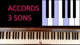 Accords à 3 sons  tutoriel piano [upl. by Eldwun]