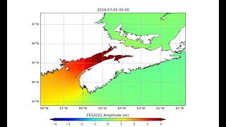 Tidal amplitude in the Bay of Fundy [upl. by Ham]