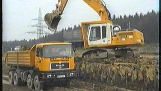 LIEBHERR R932 amp Dump Trucks  Fa Stumpp B28 Reutlingen  Metzingen 13031997 [upl. by Jarrad]