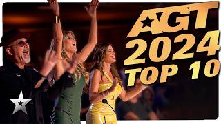 Americas Got Talent 2024 Top 10 BEST Auditions [upl. by Nomelihp247]