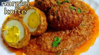 Nargisi Kofte Recipe  Homemade Restaurant Style Nargisi Kofta Recipe [upl. by Anaid]