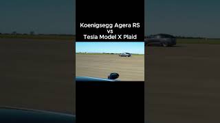 Koenigsegg Agera RS vs Tesla Model X Plaid [upl. by Inajna]