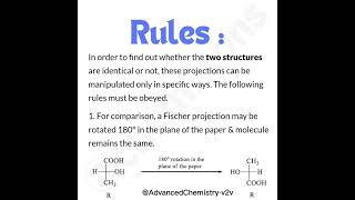 Fischer projection representationsstereochemistryRules shortsfeed yt viralvideo [upl. by Lachance]