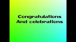 Congratulations and Celebrations Lyrics with audio [upl. by Calhoun564]