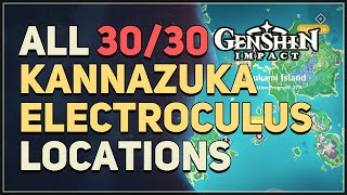 All 30 Kannazuka Electroculus Locations Genshin Impact [upl. by Witcher802]