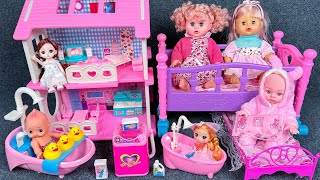 25 Minutes Satisfying with Unboxing Cute Doll House Baby Bathtub Toys ASMR  Review Toys [upl. by Eillah]