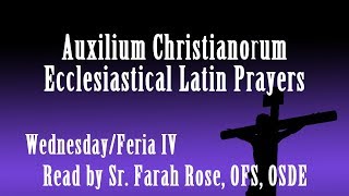 Auxilium ChristianorumWednesday Ecclesiastical Latin Prayers [upl. by Hulburt]