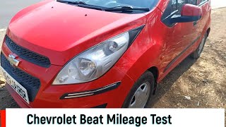 chevrolet beat petrol mileage test proper mileage with AC  1 liter mileage test [upl. by Gnilhsa]