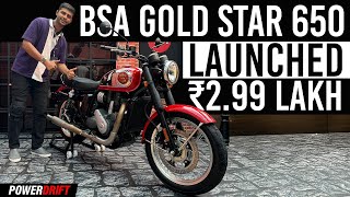 BSA Gold Star 650 Launched In India Better Than Royal Enfield 650  PowerDrift QuickEase [upl. by Annaik41]