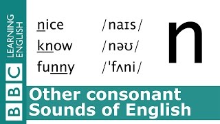 English Pronunciation 👄 Consonant  n  nice funny amp son [upl. by Otiv]