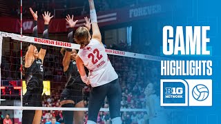 Northwestern at Wisconsin  Highlights  Big Ten Volleyball  10132024 [upl. by Enitsua691]