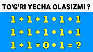 Juda oz odamlargina bu misolni togri yecha oladi SIZCHI  QIZIQARLI MATEMATIKA [upl. by Spiegleman453]