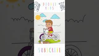 Ride A Bike 🚴‍♂️  Kids Song  Nursery Rhymes shorts shortsvideo nurseryrhymes drawing [upl. by Wehner304]