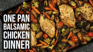 One Pan Balsamic Chicken Dinner  Sheet Pan Dinner Recipe by Forkly [upl. by Ziegler]