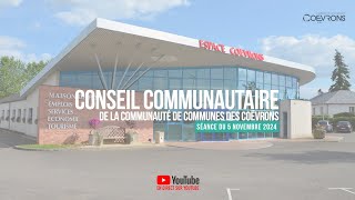 Conseil communautaire du 5 novembre 2024 [upl. by Hsirahc]