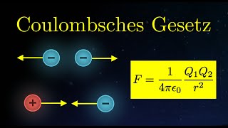 Das Coulombsche Gesetz EINFACH erklärt Beispiel  Elektrizität 1 von 14 [upl. by Leiram]