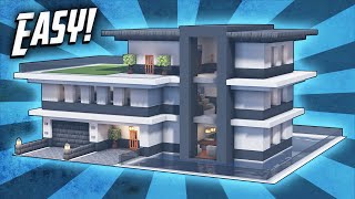 Minecraft How To Build A Modern Mansion House Tutorial 42 [upl. by Ahsetel]