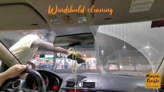 Very satisfying windshield cleaning  Super dumi dahil minsan lang lumabas [upl. by Nina]