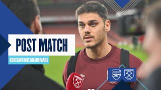 quotIt Was Amazingquot  Konstantinos Mavropanos Post Match Reaction  Arsenal 02 West Ham [upl. by Erodoeht]