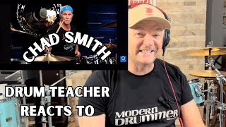 Drum Teacher Reacts To Chad Smith On Drumeo Hearing And Playing “The Kill By 30 Seconds To Mars” [upl. by Ahasuerus]