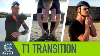 T1 Triathlon Transition  How To Go From Swim To Bike [upl. by Goodman430]