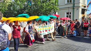 State Day of Lithuania Vilnius Сelebration of King Mindaugas Coronation Festive procession parade [upl. by Htebezile238]