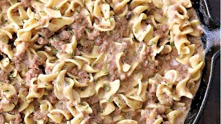 Easy Ground Beef Stroganoff with Cream of Mushroom Soup [upl. by Siraval835]