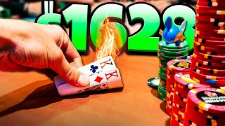 Maniac Player runs a 1600 BLUFF at my MEETUP GAME  Poker Vlog 265 [upl. by Dennison]