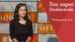 quotDas sagt die Studentinquot  Philosophie BA studieren [upl. by Yboc]