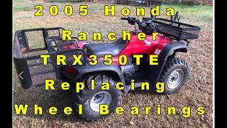 Honda TRX350TE Fix Squealing Bearings [upl. by Hackathorn]