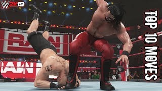 Top 10 moves of Seth Rollins  wwe 2k19 [upl. by Blanca]