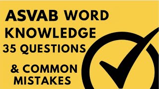 ASVAB Word Knowledge Practice Test  Common Mistakes [upl. by Annaj204]