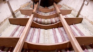 New Mahogany Boat Frames and Stringers  Healey Boat Restoration Part 4 [upl. by Yelda]