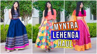 Myntra Ready Made Lehenga Haul5 Sets Under 2000Rs Party Wear Lehengas [upl. by Itak]