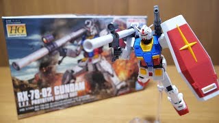 オリジン版ガンダムがHGで登場！HGUC ガンダムと比較も！ガンプラ HG 1144 RX7802 ガンダム GUNDAM THE ORIGIN版 レビュー [upl. by Neau]