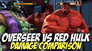 The Overseer Vs Red Hulk Damage Comparison  Pretty Close  Marvel Contest Of Champions [upl. by Hacceber681]