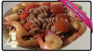 Gambas met pasta  RECEPT 3 [upl. by Walcoff]