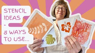 How to use stencils with watercolours  8 different ideas [upl. by Enelloc]