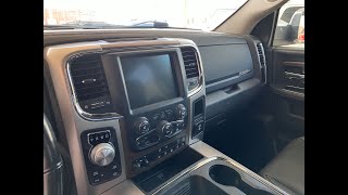 2017 Ram 1500 Laramie Crew Cab Black Leather Interior Maximum Steel Metallic Parts [upl. by Bunker]