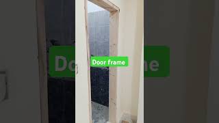 Door frame installation  chokat fitting  doorframe framework wooddoors wooddoordesign [upl. by Jago]