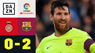 Lionel Messi Einfach immer dieser Lionel Messi Girona  Barcelona 02  La Liga  DAZN Highlights [upl. by Mindi]