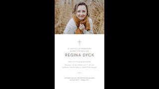 Trauergottesdienst – Regina Dyck [upl. by Munro]