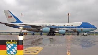 ✈MUC Air Force One and other government planes at G7 summit 2015 [upl. by Eisnil]